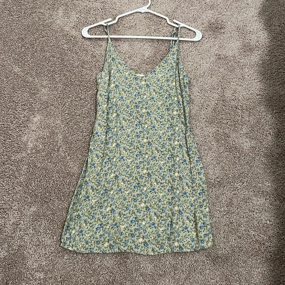 Reformation green floral dress